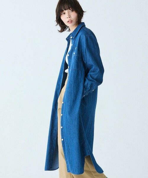 LACOSTE（ラコステ） ウエストベルト デニムシャツドレス ワンピース