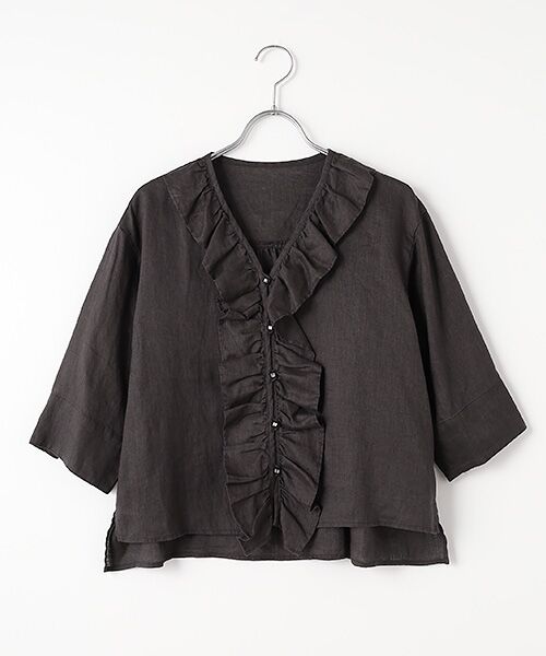 Harriss / ハリス リネンフリルブラウス Harriss / ハリス リネンフリルブラウス : タカシマヤ