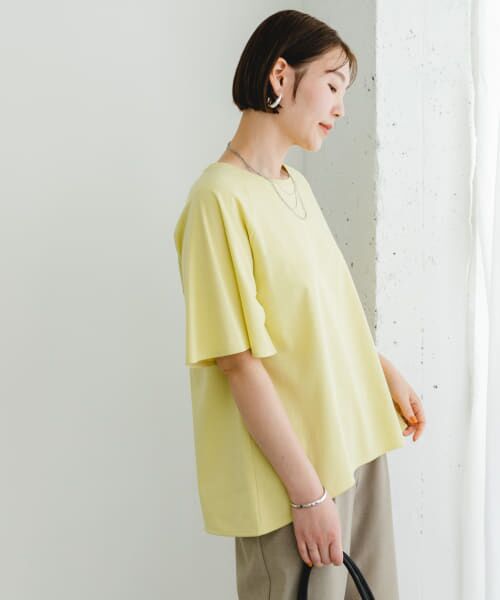 URBAN RESEARCH ROSSO / アーバンリサーチ ロッソ リンネル8月号掲載『UR TECH』Fby ROSSO　UVCUTバックテールフレアスリーブTシャツ URBAN RESEARCH ROSSO / アーバンリサーチ ロッソ リンネル8月号