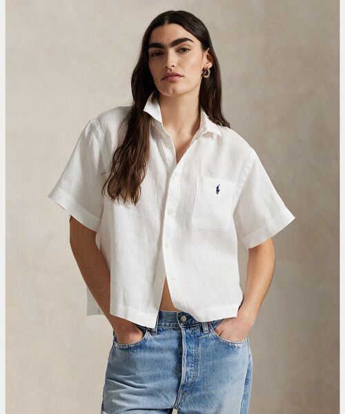 美品✴︎POLO RALPH LAUREN ポロラルフローレン　花柄　リネンシャツ 極美品 ポロ ラルフローレン POLO RALPH LAUREN リネン 花柄