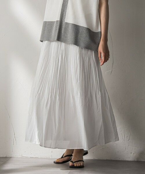 メイソングレイ（MAYSON GREY）/シアーランダムプリーツスカート≪洗濯機で洗える≫ MAYSON GREY（メイソングレイ） シアーランダムプリーツスカート≪洗濯