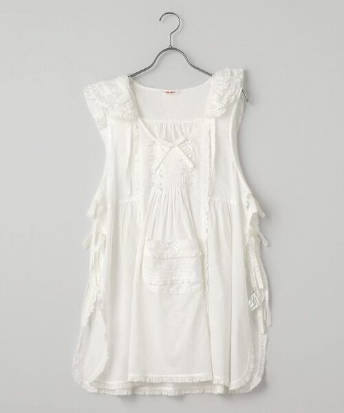 PINK HOUSE（ピンクハウス） フリル使いローンタブリエ : タカシマヤ