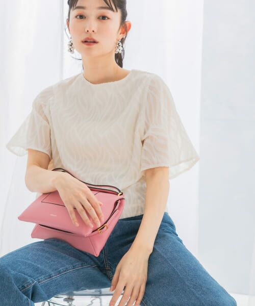 URBAN RESEARCH ROSSO / アーバンリサーチ ロッソ セミシアーカットジャガードブラウス セミシアーカットジャガードブラウス[RAA5-23K513]｜URBAN