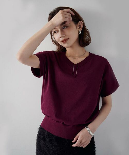 新品タグ付き‼️UNTITLED 【洗える/前後2WAY】ネックプルオーバーニット UNTITLED（アンタイトル） 【洗える/前後2WAY】ネックプルオーバー