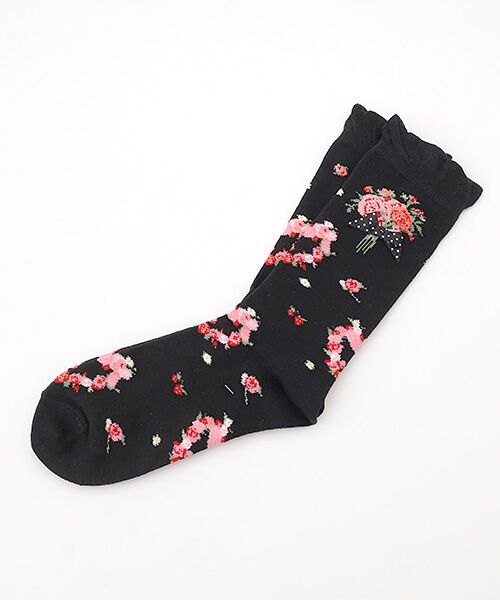 ピンクハウス♡靴下♡ ウィンターフォレストトリート柄ソックス｜ピンクハウス