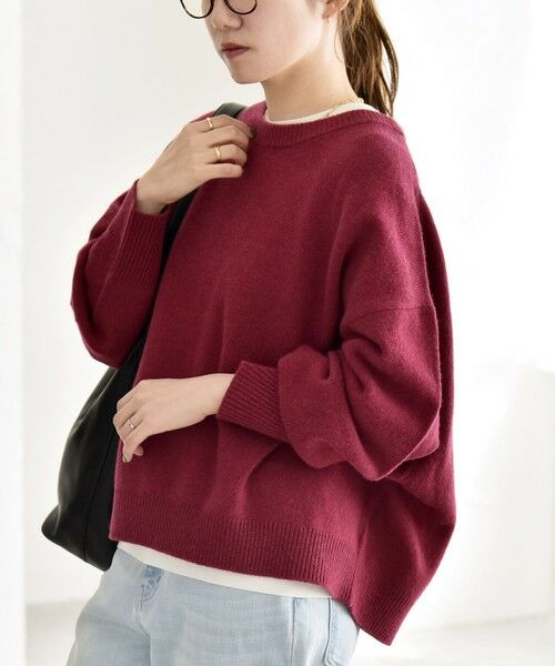【新品タグ付】SHIPS quaranciel カシミヤミックス ドルマンニット SHIPS（シップス） quaranciel:〈手洗い可能〉AQUA カシミヤ ミックス