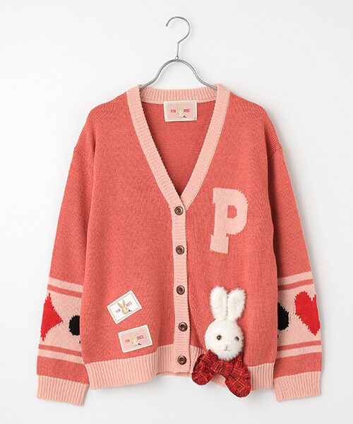 PINK HOUSE（ピンクハウス） うさぎ顔ぐるみモチーフ付きニット
