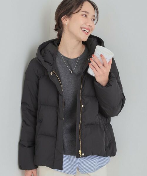 【*新品未使用*】 SHOO-LA-RUE 撥水 洗える ダウンジャケット 黒 SHOO・LA・RUE（シューラルー） 【撥水/洗える】ショートフーディー