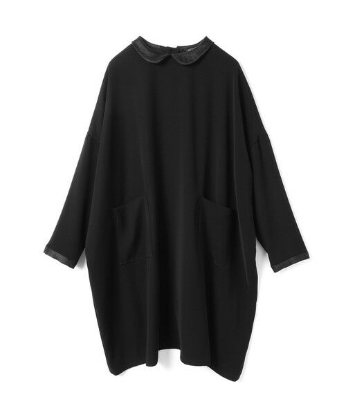 mizuiroind（ミズイロインド） 衿付きサテンコクーンワンピース