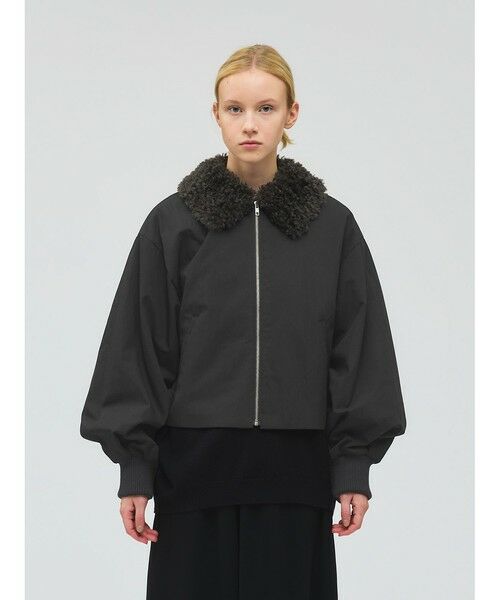 mizuiroind（ミズイロインド） ボアカラーショートジャケット