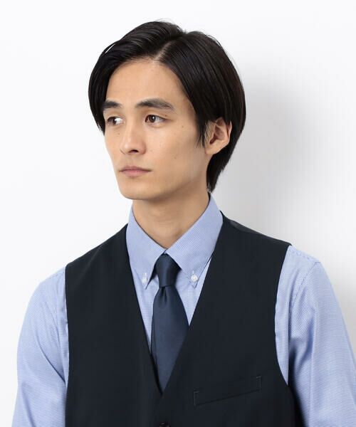 コムサイズム スーツ150 シャツネクタイ セット COMME CA ISM（コムサイズム） オックスソリッド ネクタイ