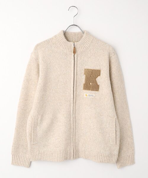 PINK HOUSE（ピンクハウス） Kロゴワッペン使いフルジップニット