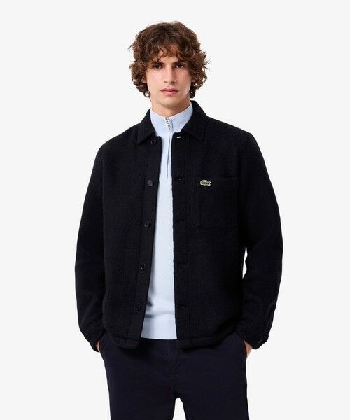 ラコステ　メンズウールブレンドオーバーシャツ(コート) LACOSTE（ラコステ） ウールブレンドフェルトオーバーサイズ アウター