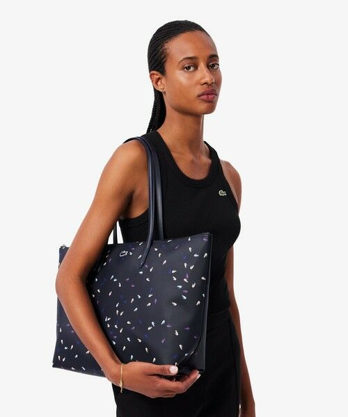 LACOSTE ラコステ ホリデー マルチカラーワニロゴプリントトートバッグ LACOSTE（ラコステ） ホリデー マルチカラーワニロゴプリントトート