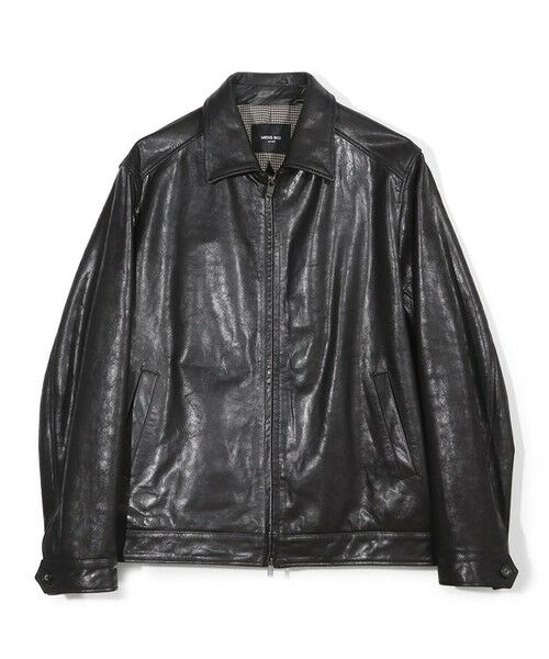 MEN'S BIGI（メンズビギ） ゴートレザー ライダースブルゾン