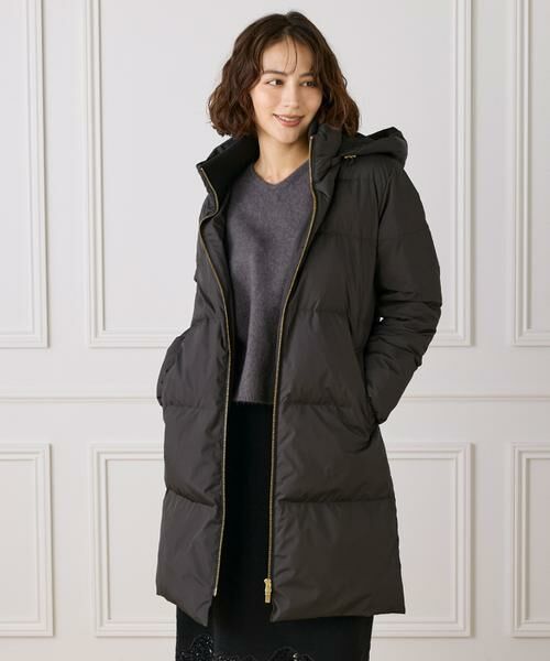 INED（イネド） 《大きいサイズ》ロング丈 スタンドカラーダウンコート