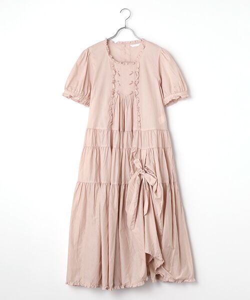 PINK HOUSE（ピンクハウス） たくし上げリボン付きローンワンピース