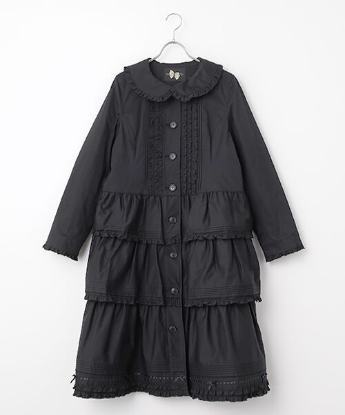 PINK HOUSE（ピンクハウス） フリル衿付きティアードコート