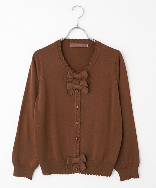 PINK HOUSE（ピンクハウス） リボンモチーフ使いニットカーディガン