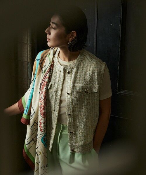 TOMORROWLAND（トゥモローランド） ミックスツイード ショートベスト