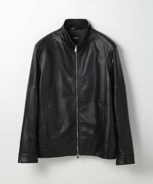 MEN'S BIGI（メンズビギ） スタンドカラーシングルライダース レザー