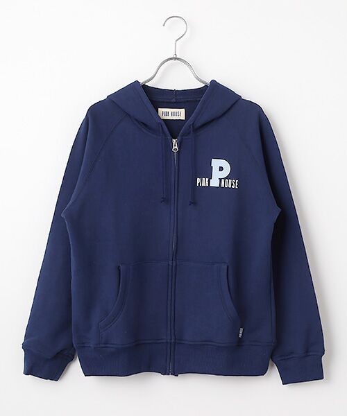 PINK HOUSE（ピンクハウス） Pロゴ＆ネームワッペン使いパーカー