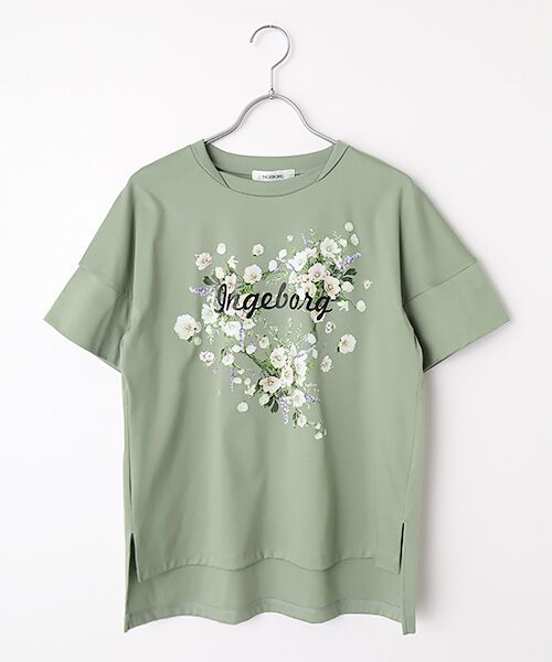 INGEBORG（インゲボルグ） アネモネワンポイントpt.Tシャツ