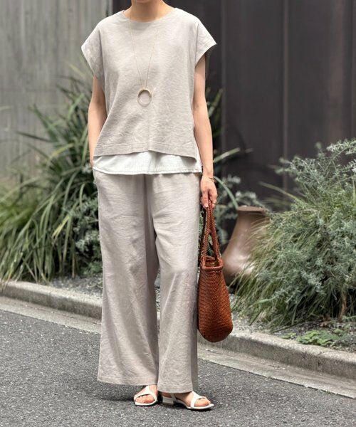 BEARDSLEY（ビアズリー） リネンウエストリブパンツ【セットアップ