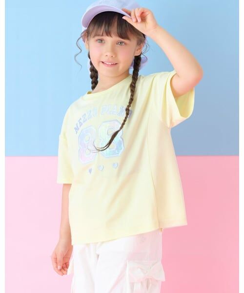 メゾピアノ パールロゴトレーナー フリルショートパンツ テレコTシャツまとめ売り mezzo piano / メゾピアノ スパンコールナンバリング 半袖Tシャツ