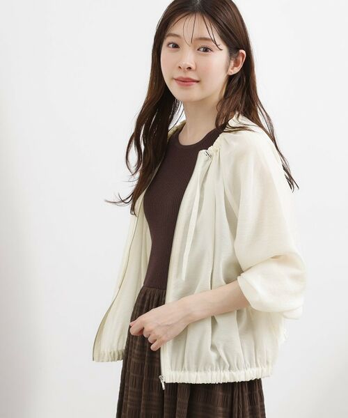 grove（グローブ） 気温調整にも◎ブラウス感覚で羽織れるシアー 
