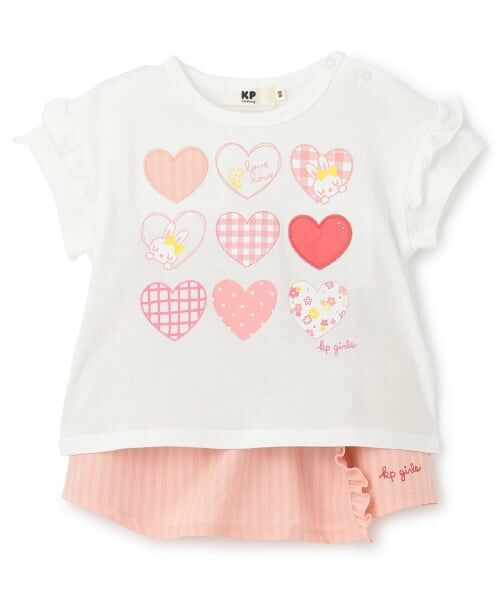 KP KP / ケーピー 【吸水速乾】ハートプリントTシャツ＆キュロット