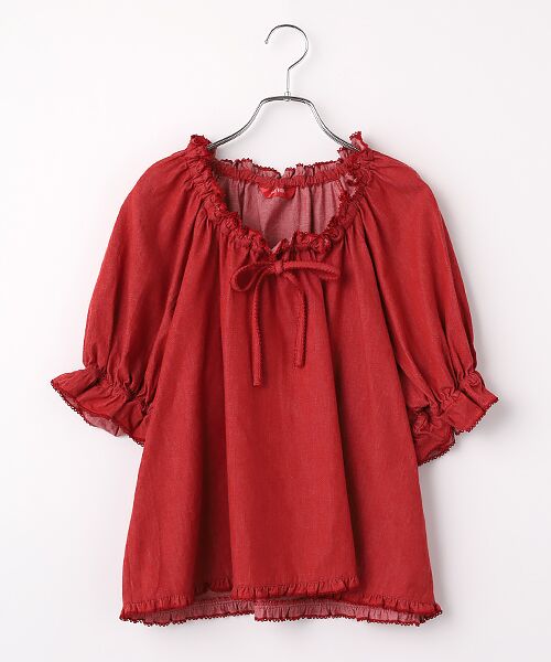 あん　新品♥PINK HOUSE◆スモックブラウス◆コットン　フリル PINK HOUSE（ピンクハウス） スモックブラウス : タカシマヤ