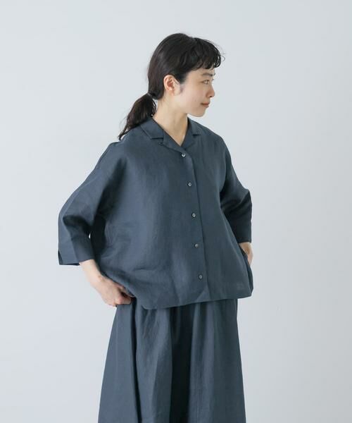 かぐれ かぐれ / かぐれ リネン半袖オープンカラーシャツ : タカシマヤ