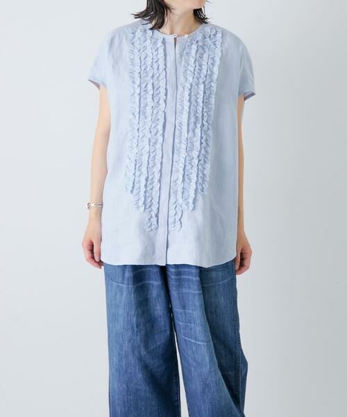 かぐれ かぐれ / かぐれ リネンフリルフレンチシャツ : タカシマヤ