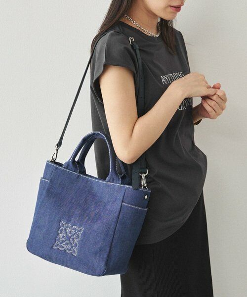 russet ラシット トートバッグ　美品 russet（ラシット） 【Souffle TOTE】デニム2WAYトートバッグ
