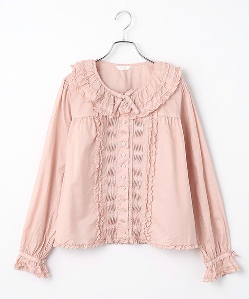 PINK HOUSE（ピンクハウス） レース使いフリルブラウス : タカシマヤ