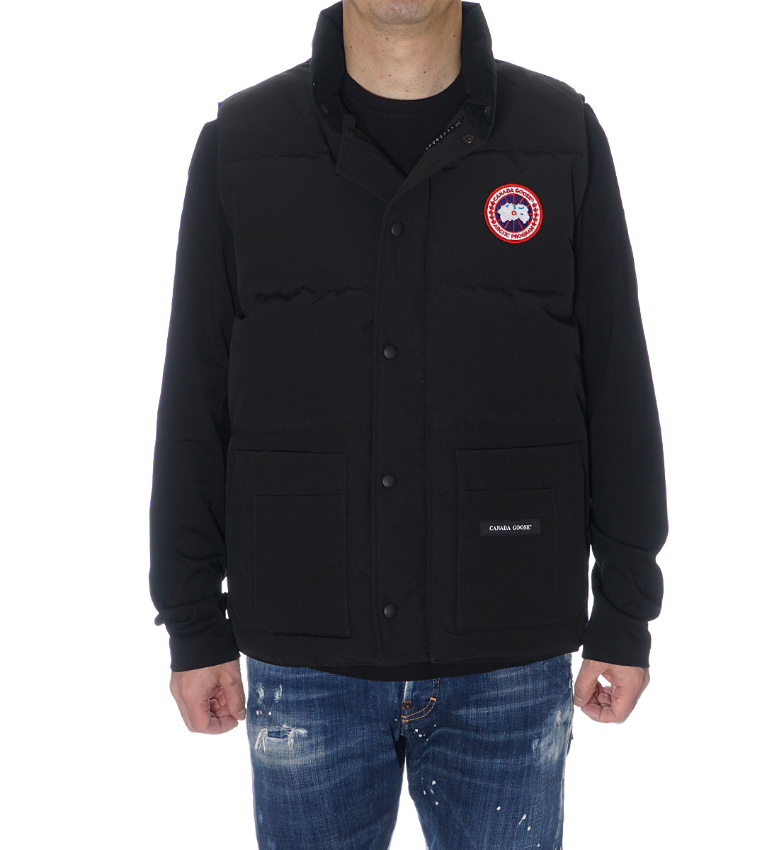 カナダグース ダウンベスト メンズ フリースタイル CANADA GOOSE CREW FREESTYLE VEST ブラック 4154M