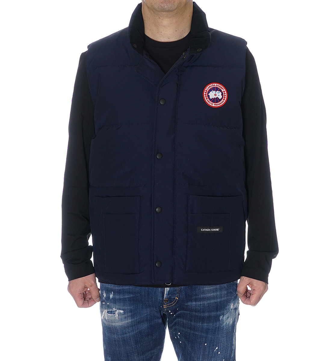 カナダグース ダウンベスト メンズ フリースタイル CANADA GOOSE CREW