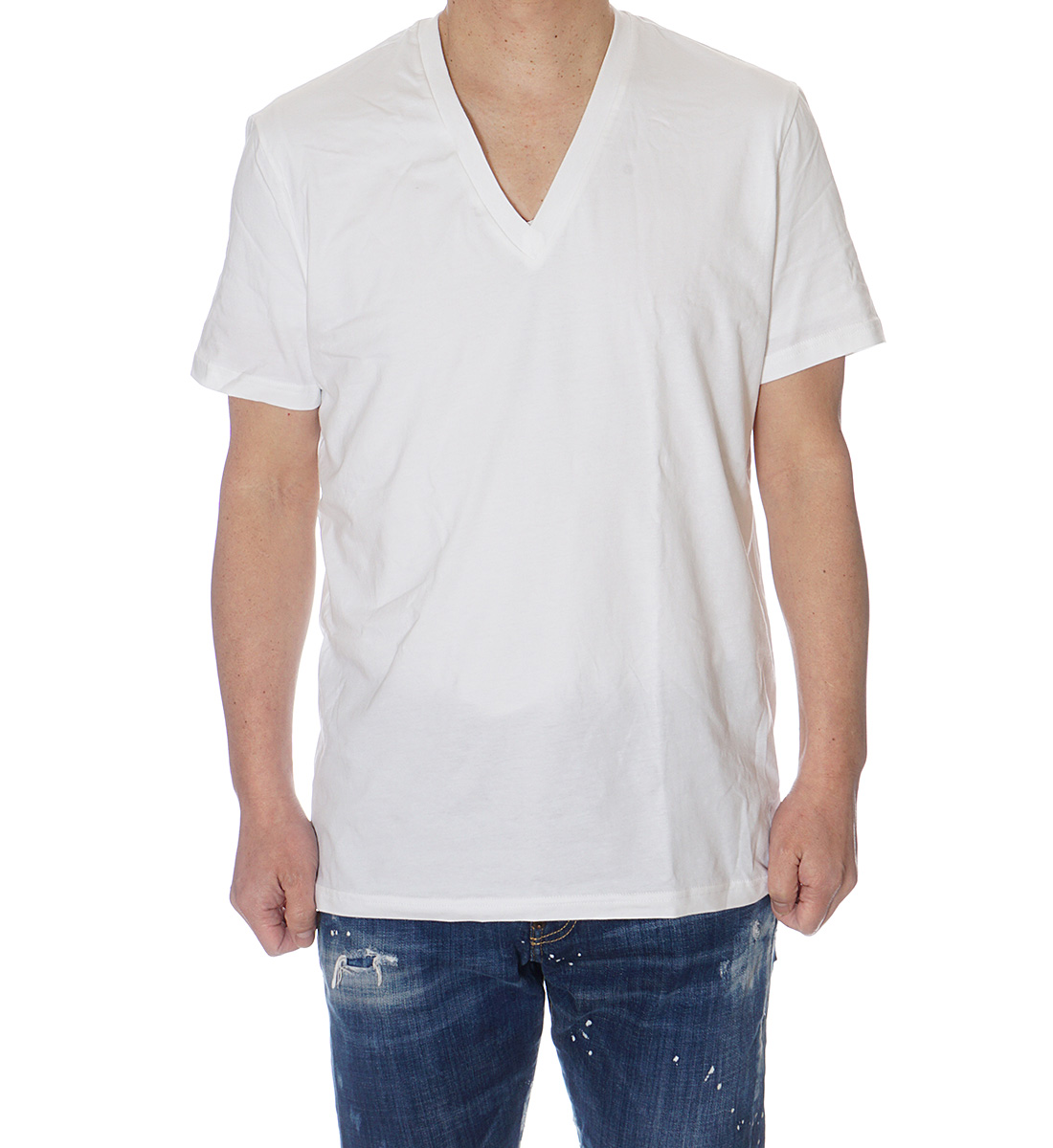ディースクエアード DSQUARED2 UNDER WEARライン Vネック Tシャツ メンズ ブラ...