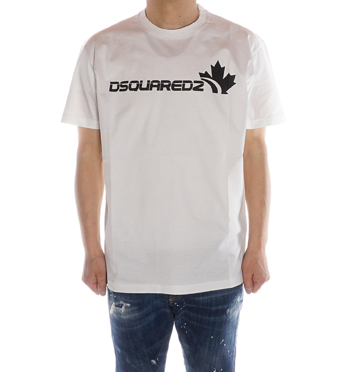 ディースクエアード DSQUARED2 Tシャツ メンズ ホワイト ブラック S71GD1278 S23009
