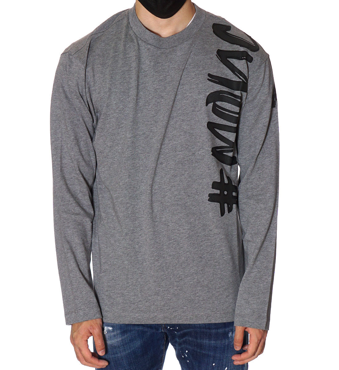 モンクレール グルノーブル MONCLER GRENOBLE ロングTシャツ 長袖 ロンT メンズ アイボリー グレー 097 8D00004 8390T 袖丈 肩幅 着丈 モンクレール グルノーブル GRENOBLE アイボリー グレー 8D00004