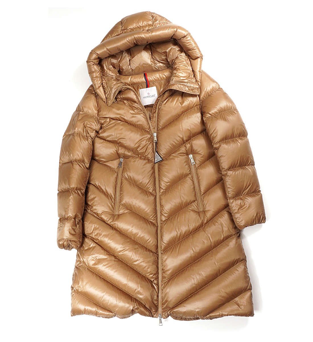 モンクレール MONCLER ダウンコート レディース キャメル ブラック 093