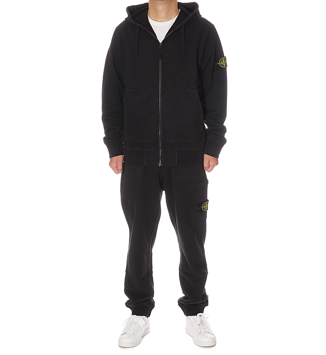 ストーンアイランド STONE ISLAND セットアップ ジップパーカー スウェットパンツ メンズ ブラック グレー ダークグレー  791564251 791562620