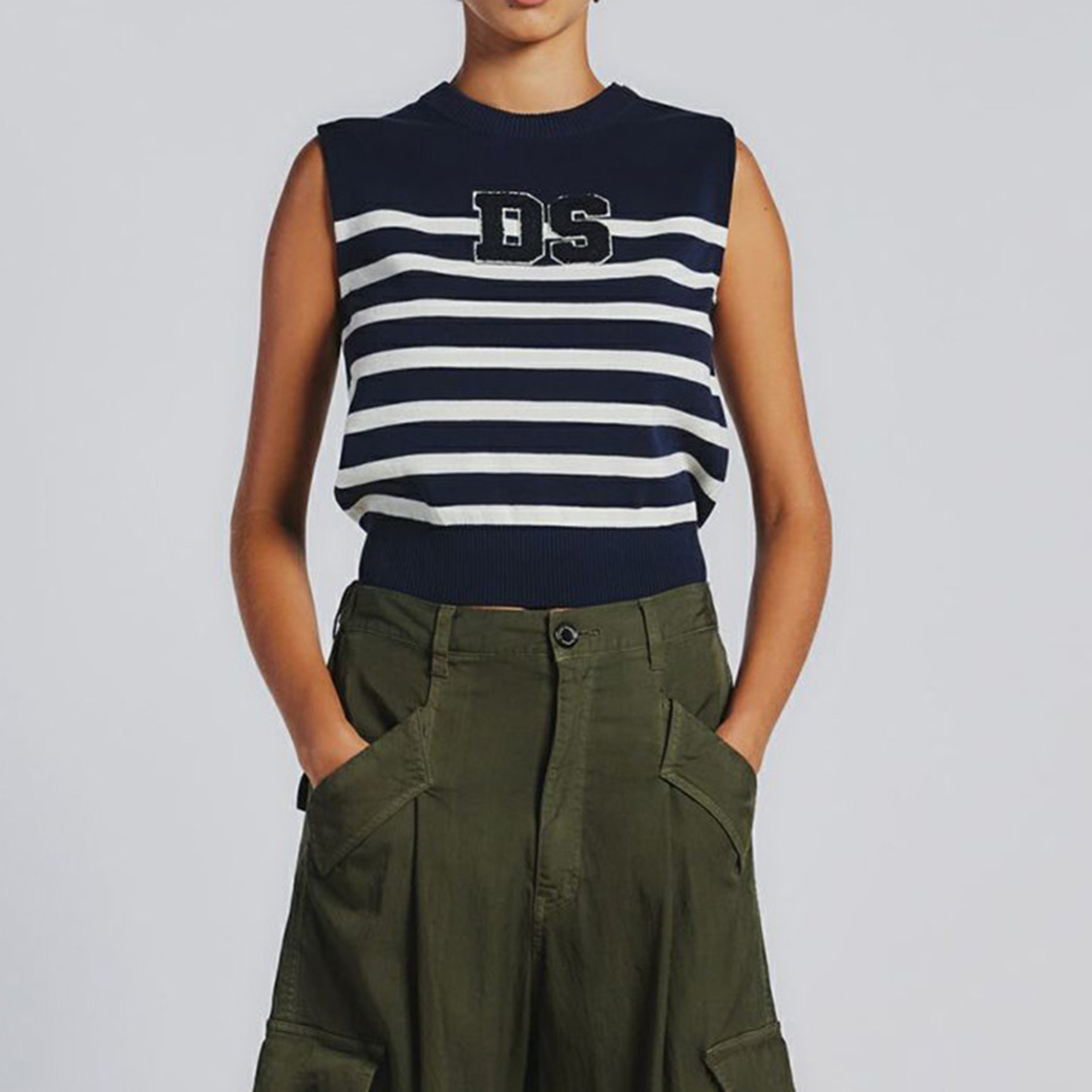 DOUBLE STANDARD CLOTHING DSC / マリンボーダーサマーニット  