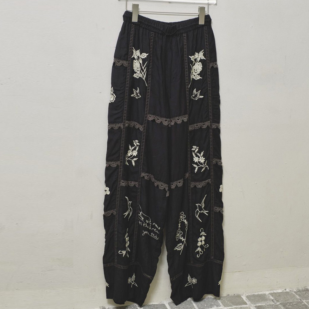 TODAYFUL Embroidery Patchwork Trousers 刺繍パッチワーク