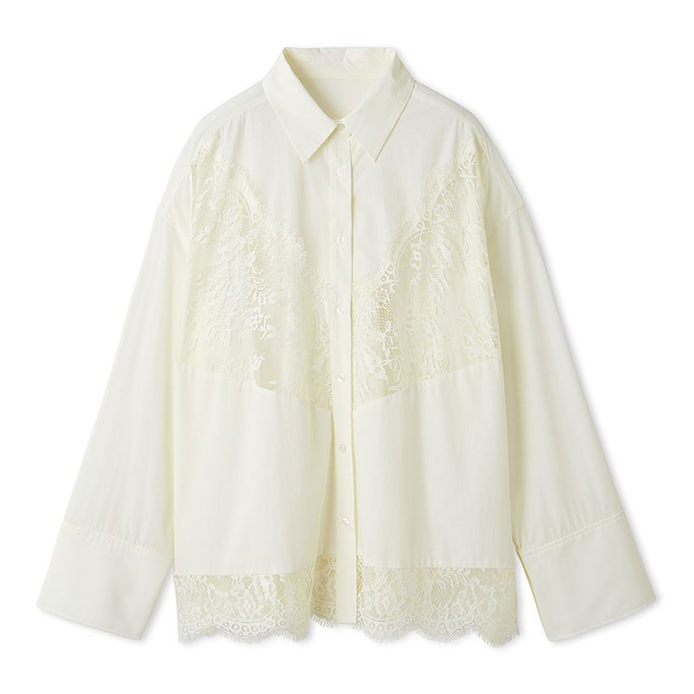 FRAY I.D SALE10%OFF フレイアイディー レースコンビシャツ