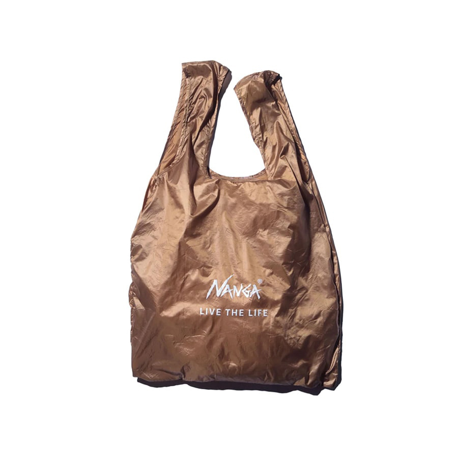 NANGA POCKETABLE ECO BAG (LIVE THE LIFE) ナンガ寝袋モチーフ コンパクト エコバッグ レジバッグ コンビニバッグ 弱撥水加工 | NANGA | 03