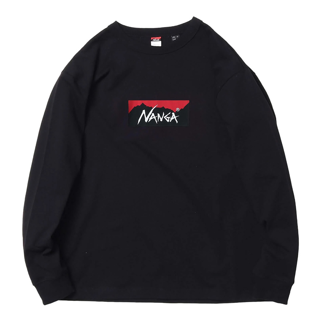 NANGA ナンガ ECO HYBRID BOX LOGO L/S TEE エコハイブリッドボックスロゴロングスリーブTシャツ nw2431-1e150-a カットソー | NANGA | 03