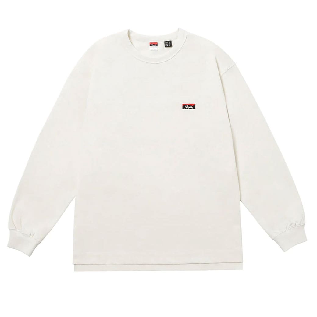 NANGA ナンガ ECO HYBRID BOX LOGO EMBROIDERY L/S TEE エコハイブリッド ボックスロゴ エンブロイダリー ロングスリーブティー | NANGA | 01