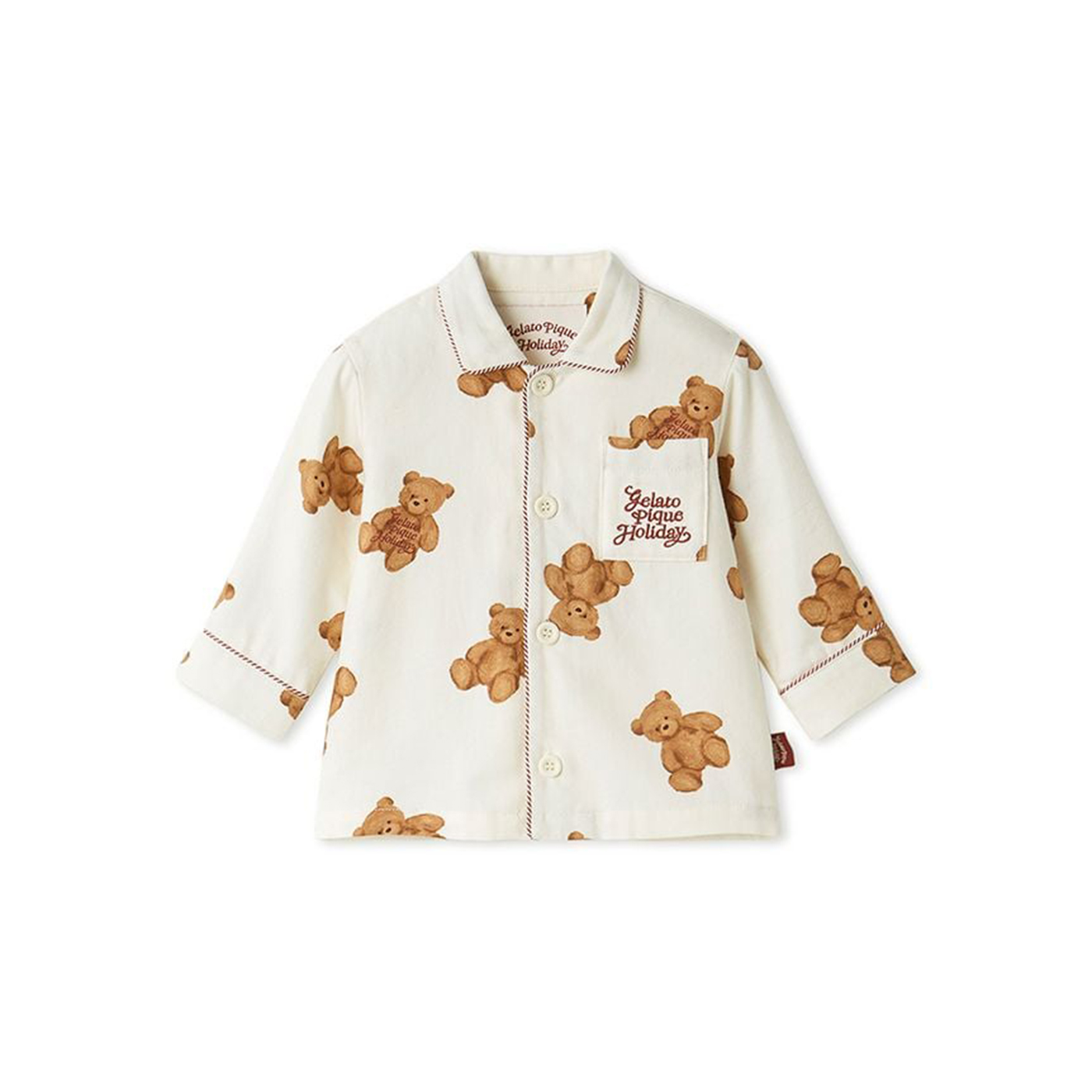 gelato pique（ジェラートピケ） ベビー HOLIDAY ベア柄ネルシャツ